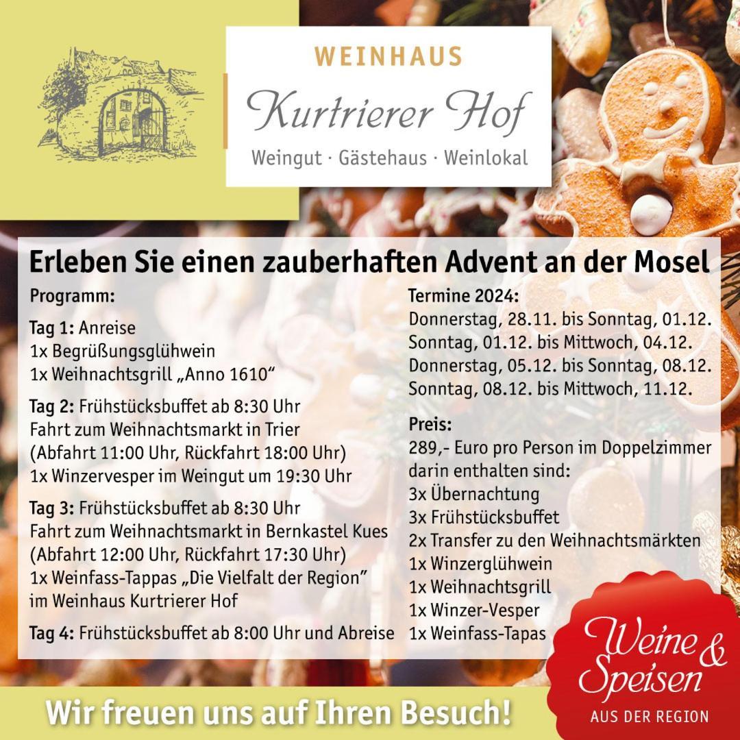 Hotel Weinhaus Kurtrierer Hof Leiwen Zewnętrze zdjęcie